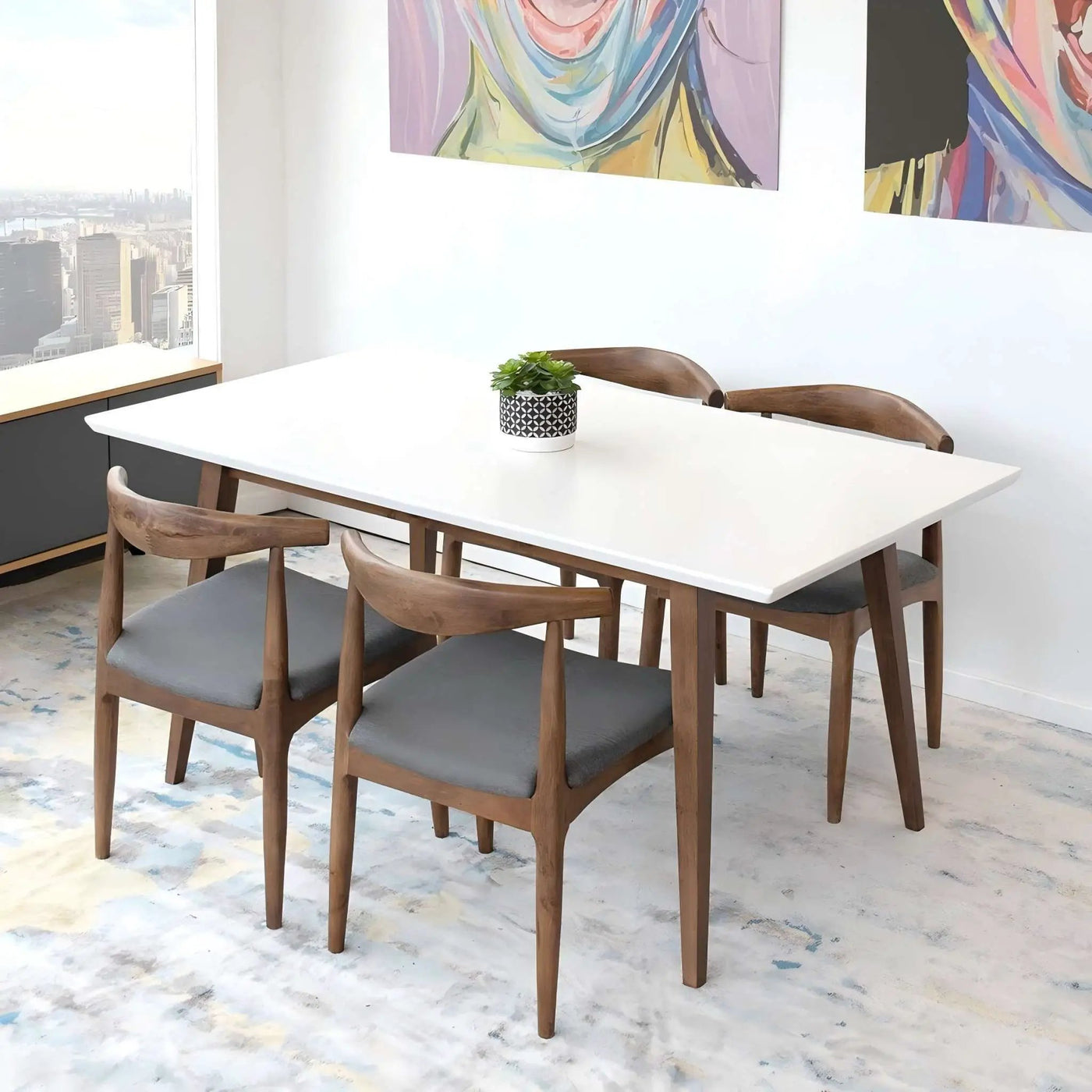 Mary - Modern Style Rectangular Dining Kitchen Table by HouseOfZazla