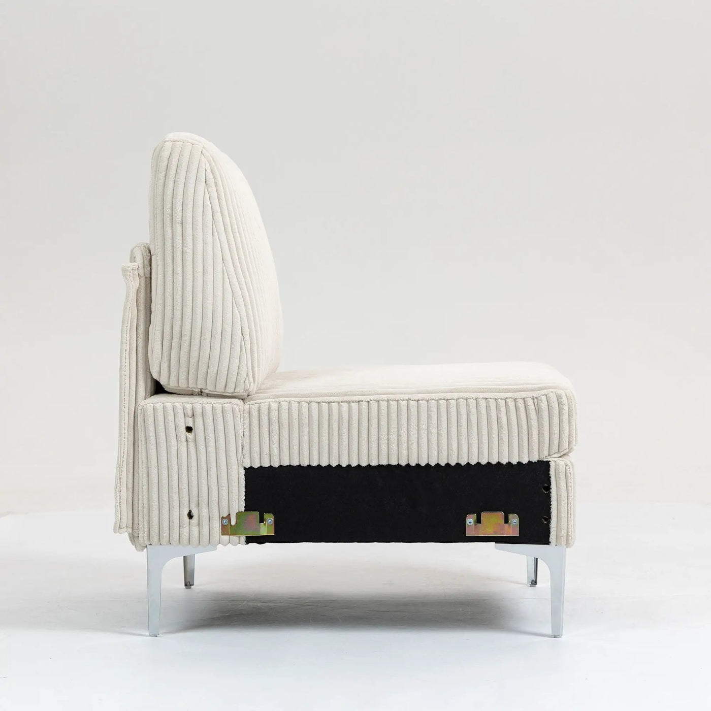 Single Couch Modular Armless Accent Chair With Back Cushion by HouseOfZazla