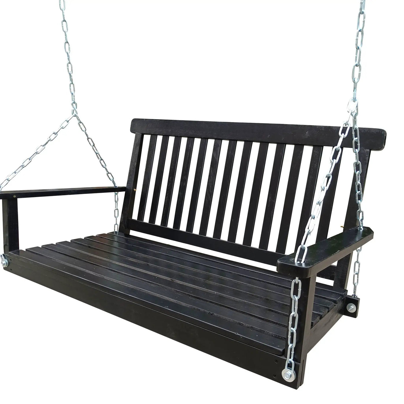 Front Porch Swing With Armrests For Outdoor Patio, Garden Yard, Backyard Or Sunroom by HouseOfZazla