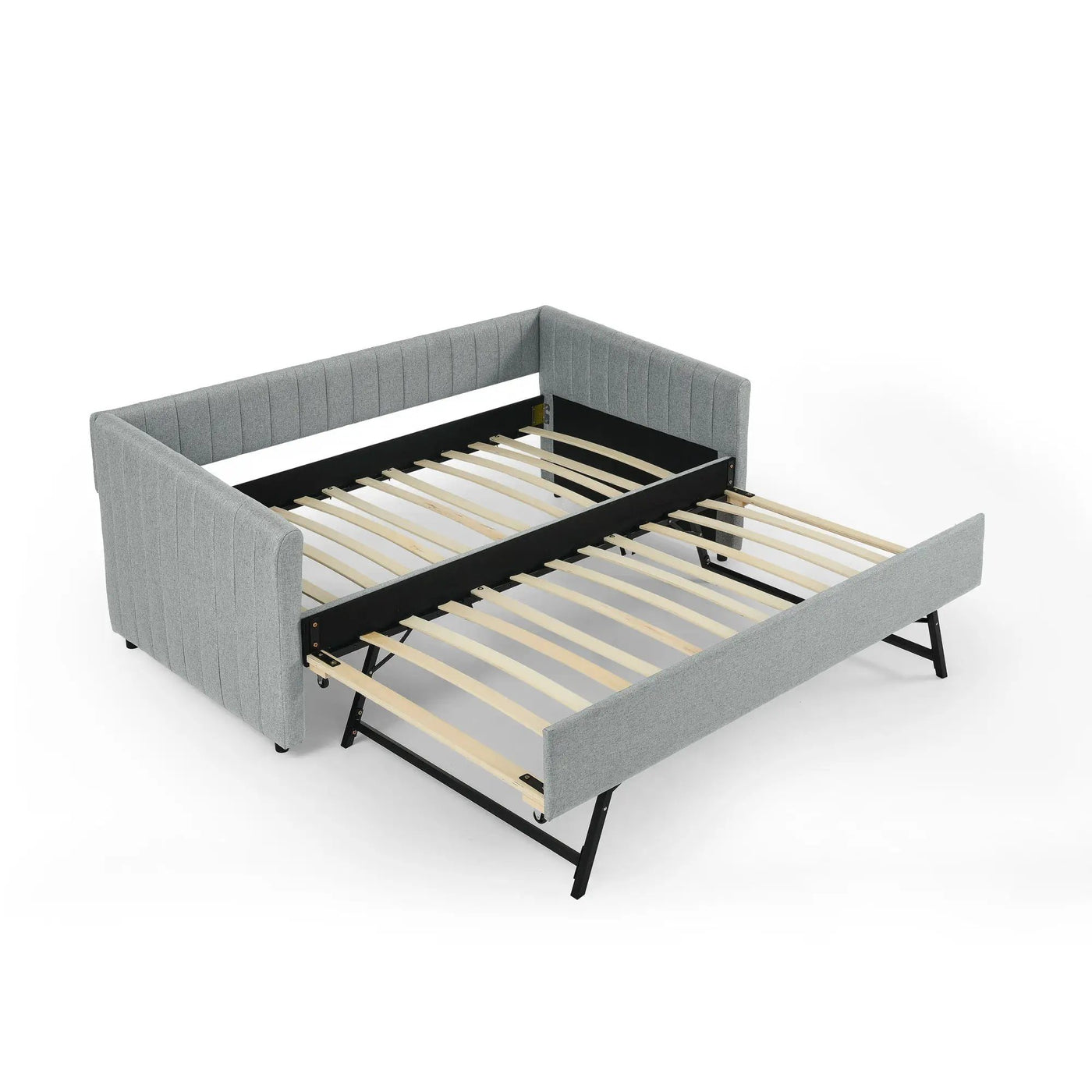 Upholstered Daybed With Trundle With Vertical Stripes by HouseOfZazla