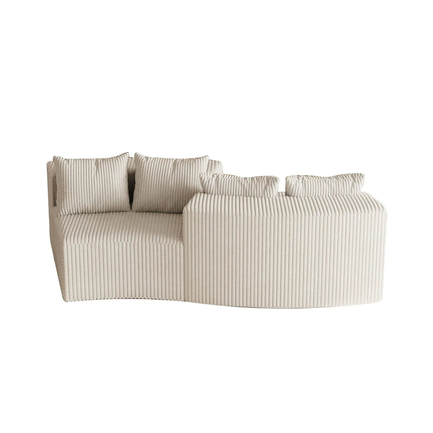 Curved Sectional Sofa With 4 Pillows, Modular Semi Circular Design by HouseOfZazla