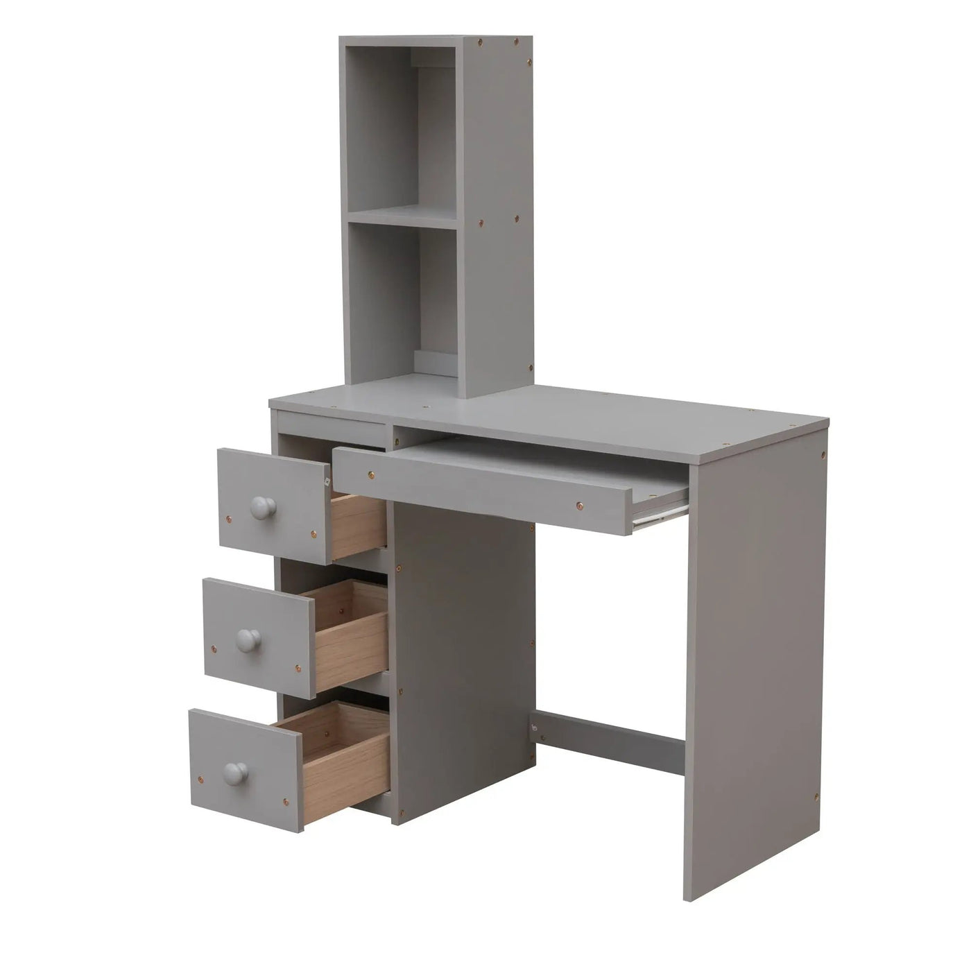 Loft Bed With Stand Alone Bed, Storage Staircase, Desk, Shelves, And Drawers by HouseOfZazla