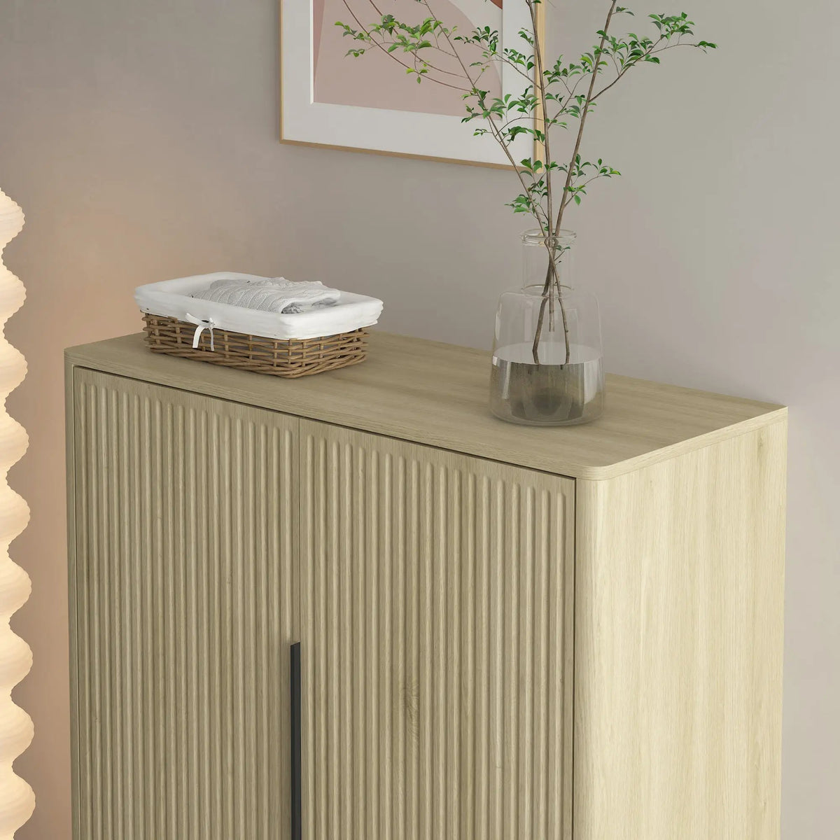 Wooden Shoe Storage Cabinet with Adjustable Shelves by HouseOfZazla