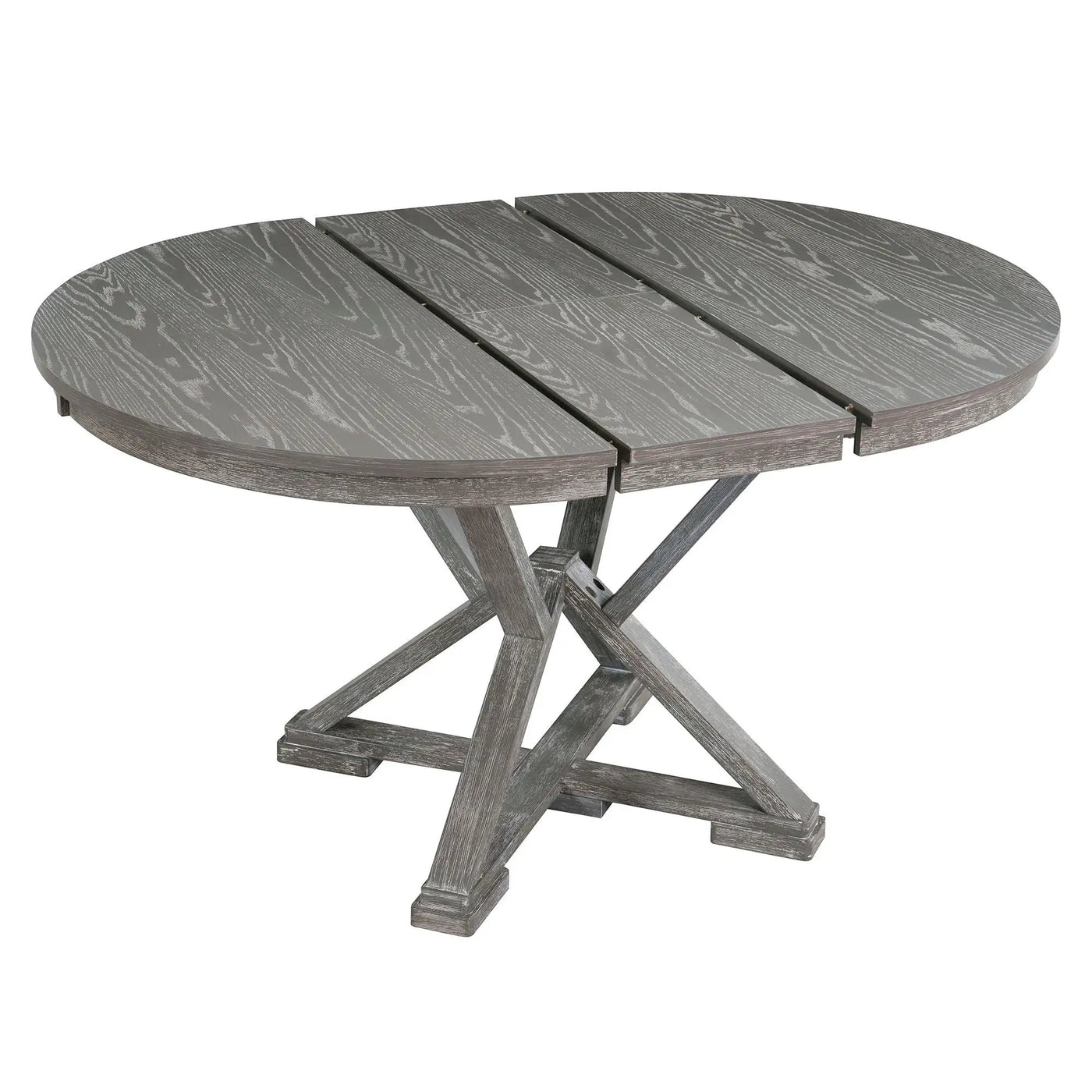 Dining Set With Extendable Round Table And 4 Upholstered Chairs by HouseOfZazla