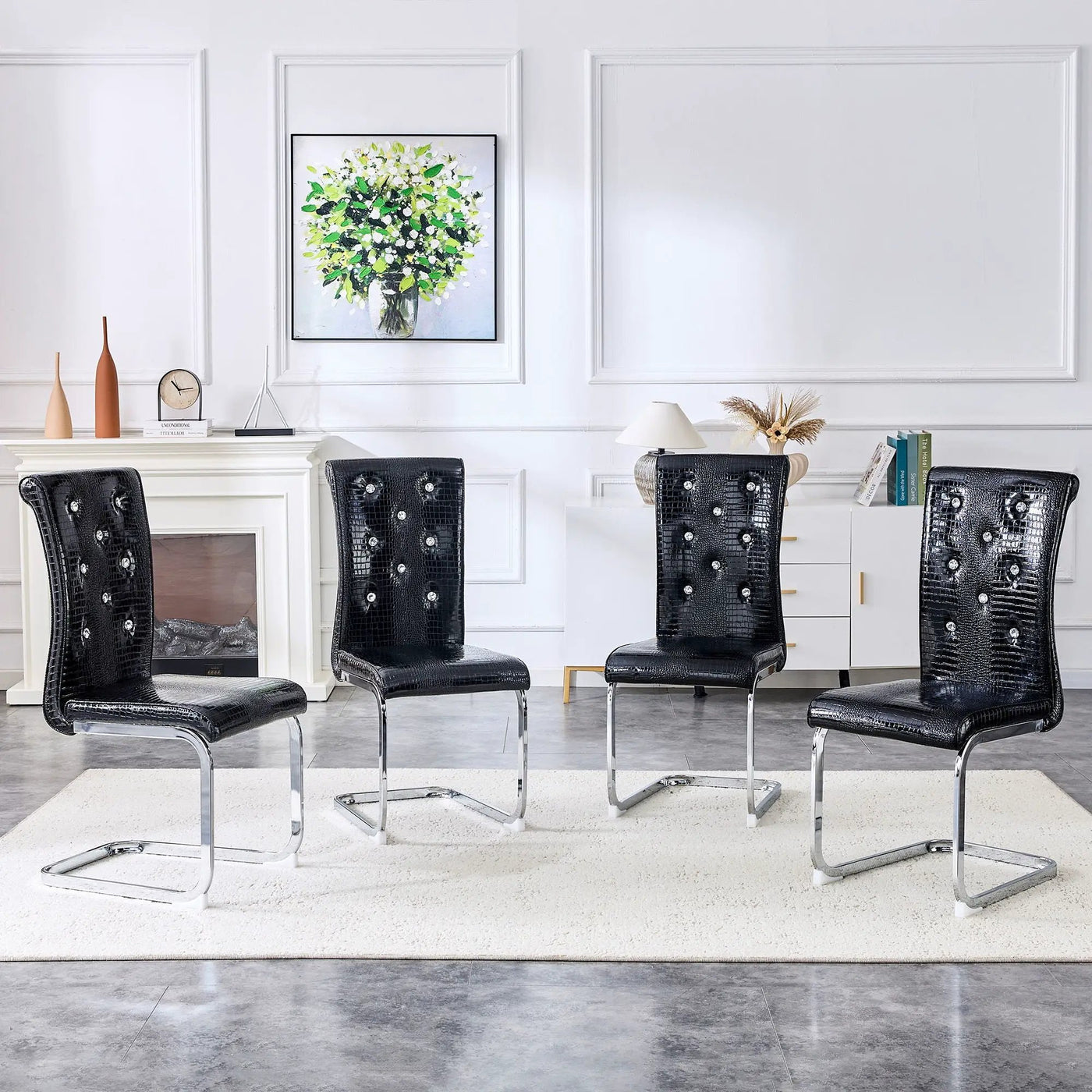 Elegant Design Upholstered Dining Chairs by Unique Piece Furniture