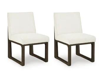 Radkin - Dining Upholstered Side Chair (Set of 2) - Off White / Brown