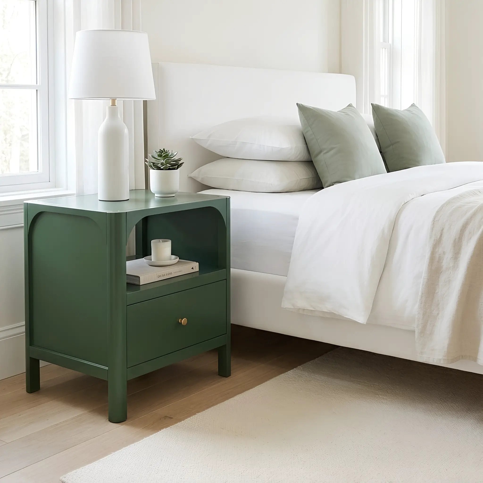 Williamson 1-Drawer Nightstand in Vintage by HouseOfZazla