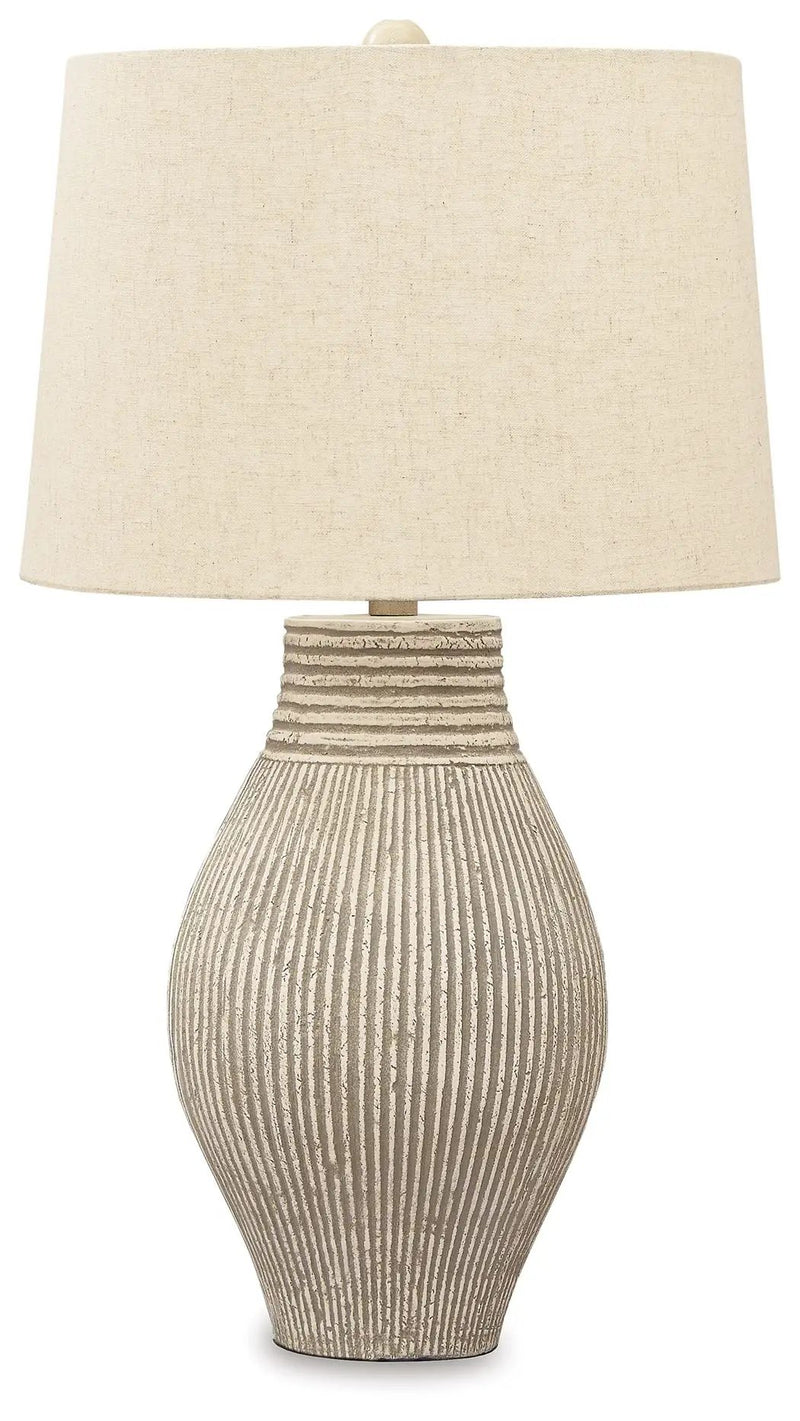 Layal - Paper Table Lamp - Beige by Unique Piece Furniture