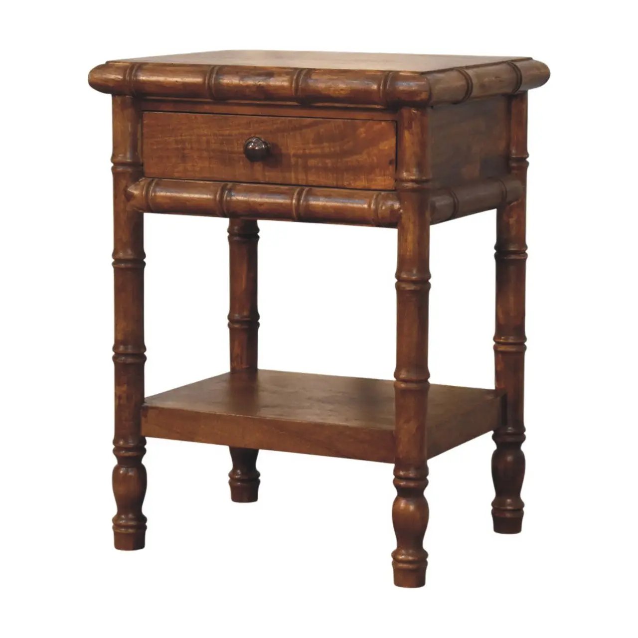 Solid Wood Bamboo Heritage Bedside Table by HouseOfZazla