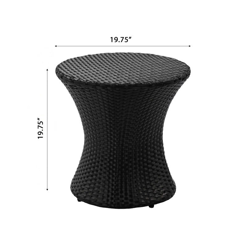 KONO Hourglass Rattan Table with No Glass Top by HouseOfZazla