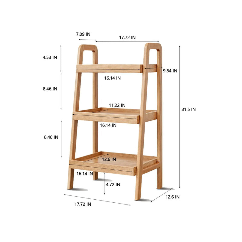 3 Tier Rack, Premium Storage Organizer - Natural by HouseOfZazla
