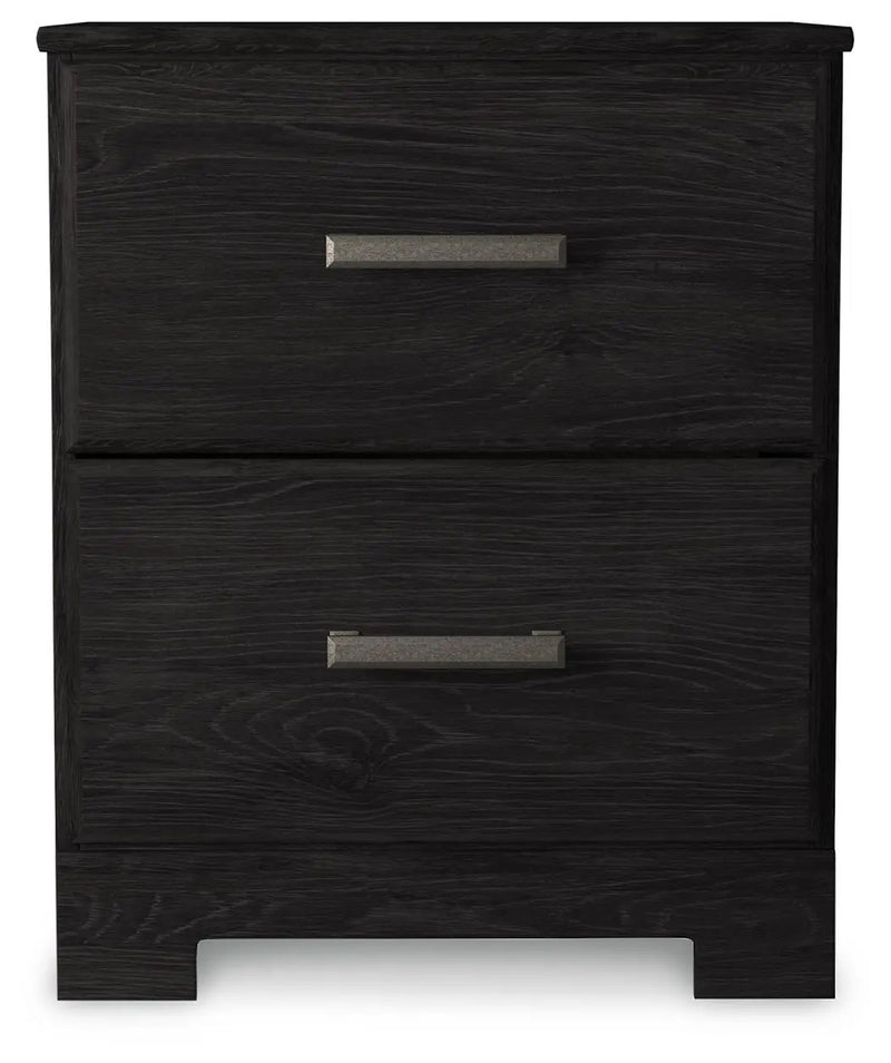 Belachime - Two Drawer Night Stand - Charcoal by Unique Piece Furniture