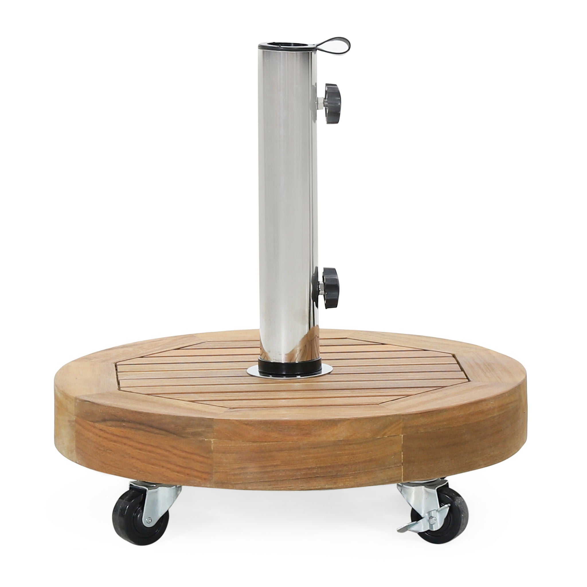 Ralph Round Umbrella Base - Teak by HouseOfZazla