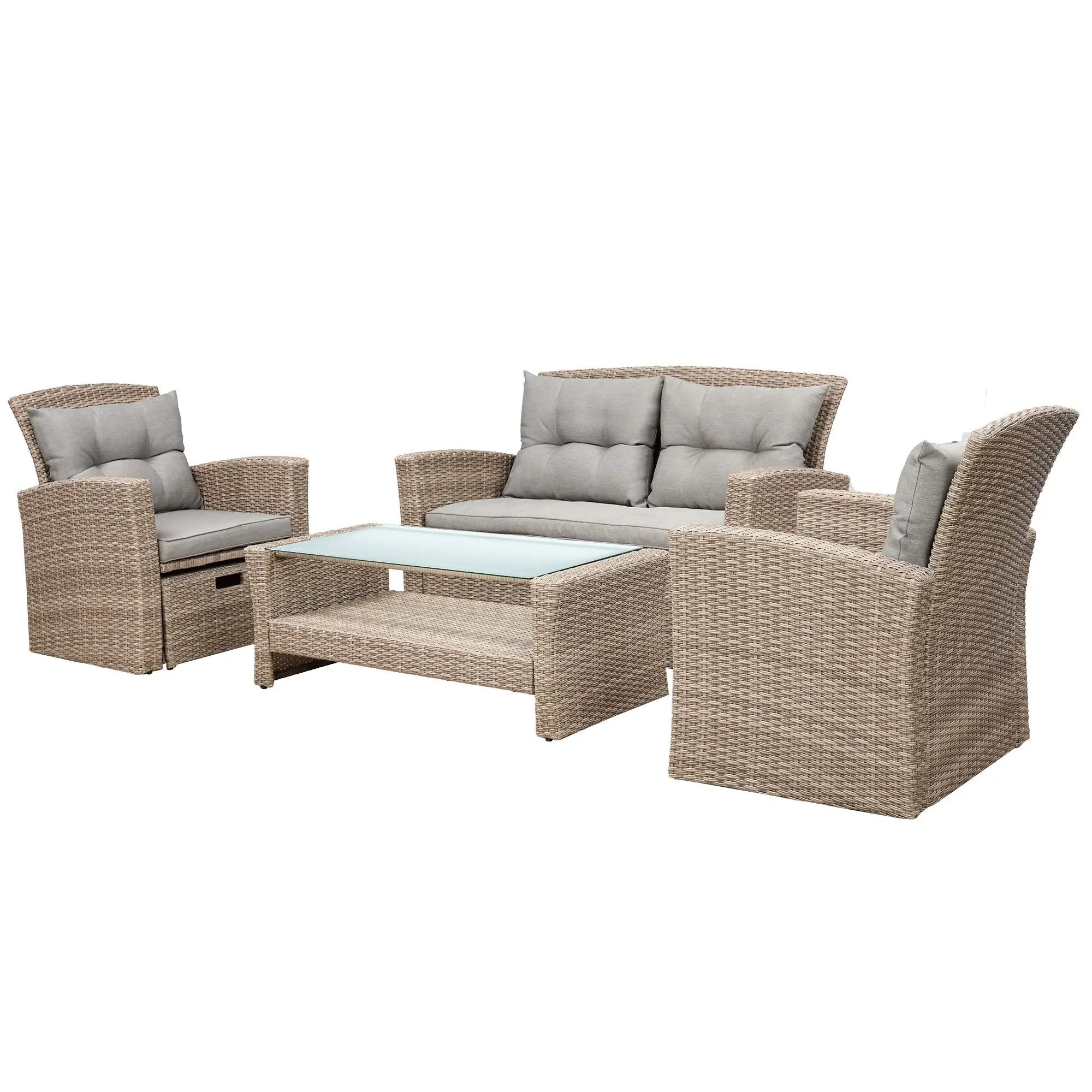 Set Of 4 Piece Outdoor Patio Furniture by BLAKHOM
