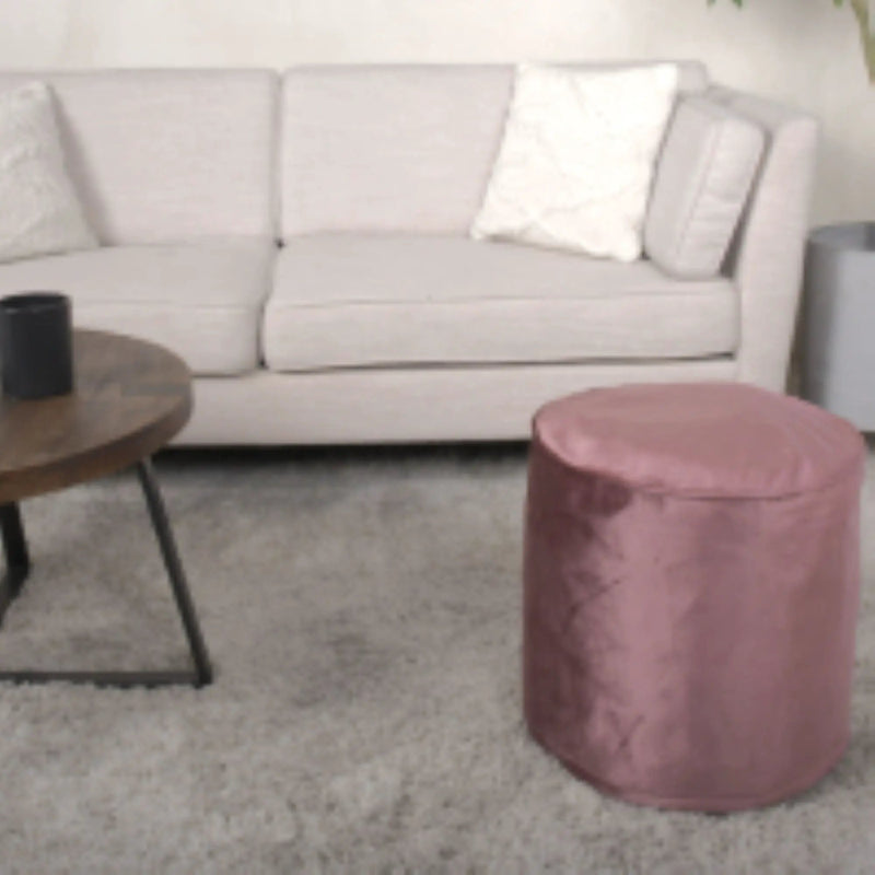 Shimon - Cylinder Pouf Ottoman Floor Cushion by HouseOfZazla