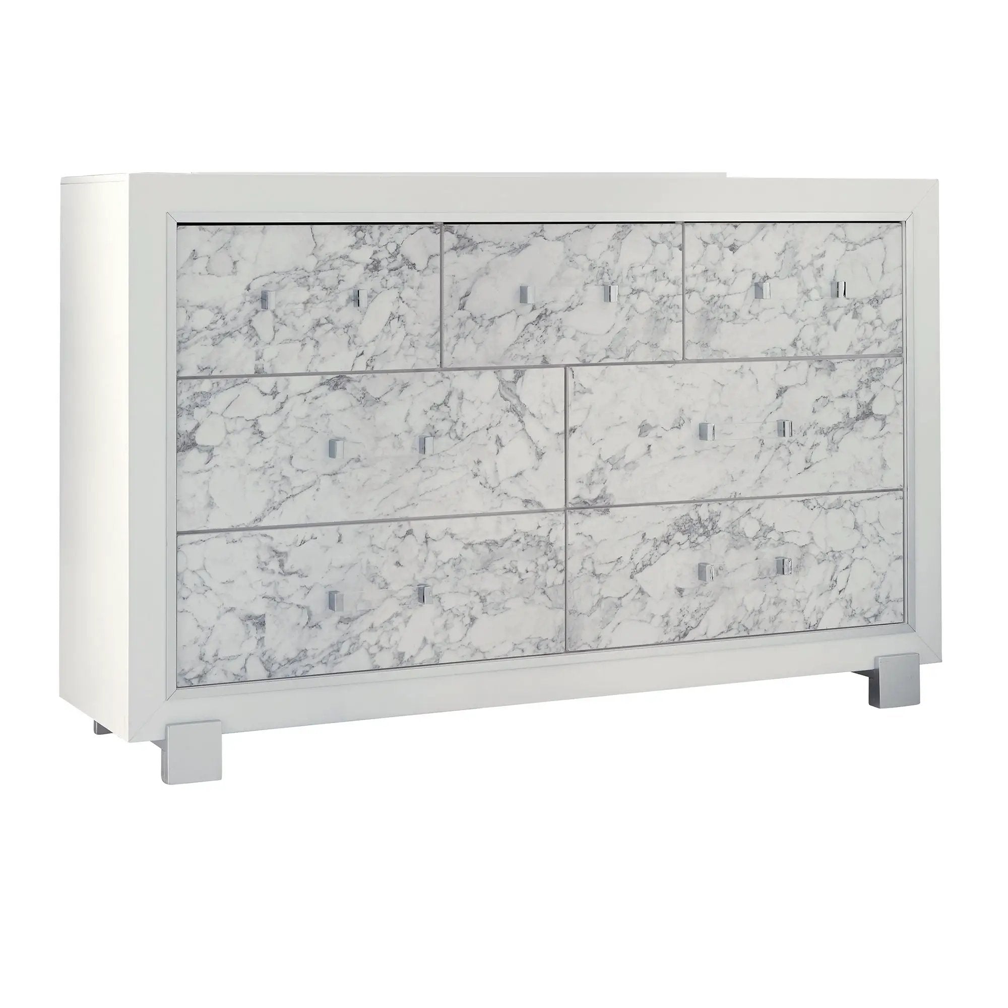 Skye - Marble Dresser - White by Unique Piece Furniture