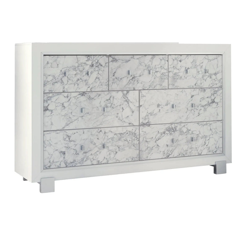 Skye - Marble Dresser - White by Unique Piece Furniture