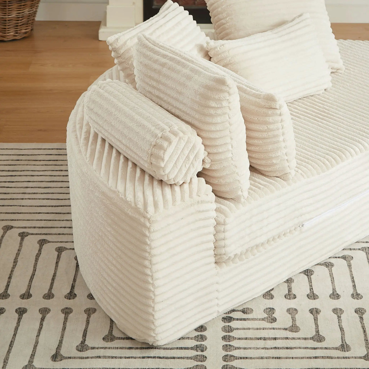 Semi Circular 2 In 1 Sofa Bed With Neck Pillow by HouseOfZazla