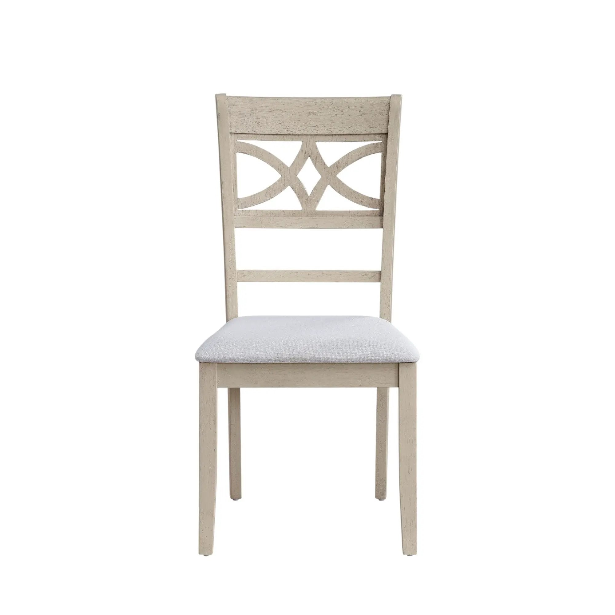 Ferris - 7 Piece Dining Set With Cross Back Chairs And Rectangular Table - Antique White by HouseOfZazla