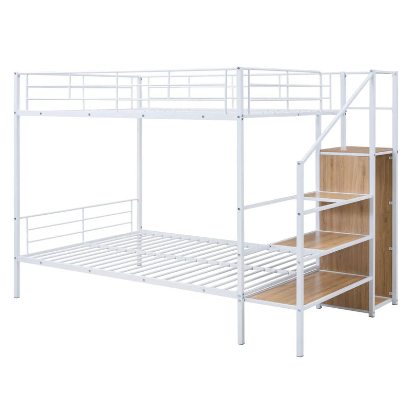 Bunk Bed With Lateral Storage Ladder And Wardrobe by Unique Piece Furniture