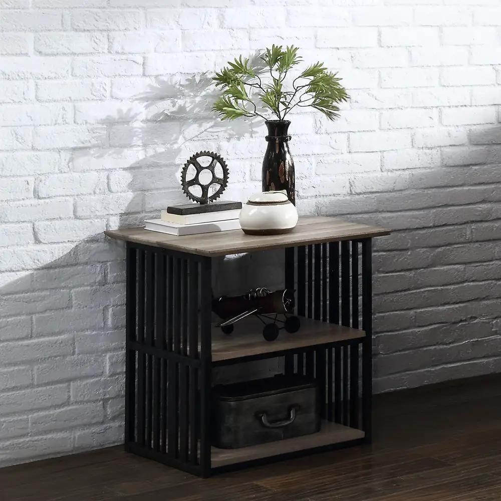 Zudora - Nightstand - Antique Oak & Black by Unique Piece Furniture