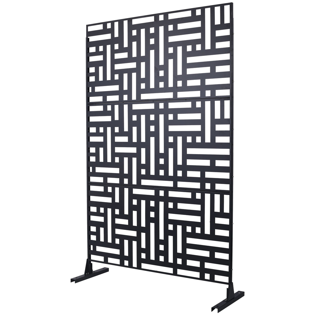 Freestanding Metal Privacy Screen Room Divider with Durable Design - Black, White, or Dark Brown, photo 12 of 40