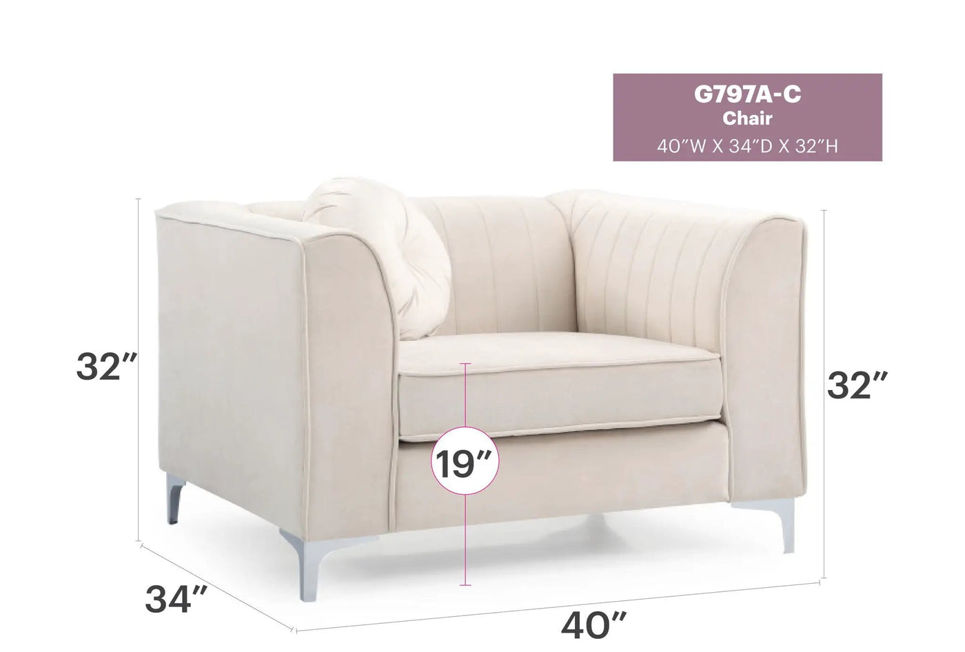 Contemporary Sloped Armchair by HouseOfZazla
