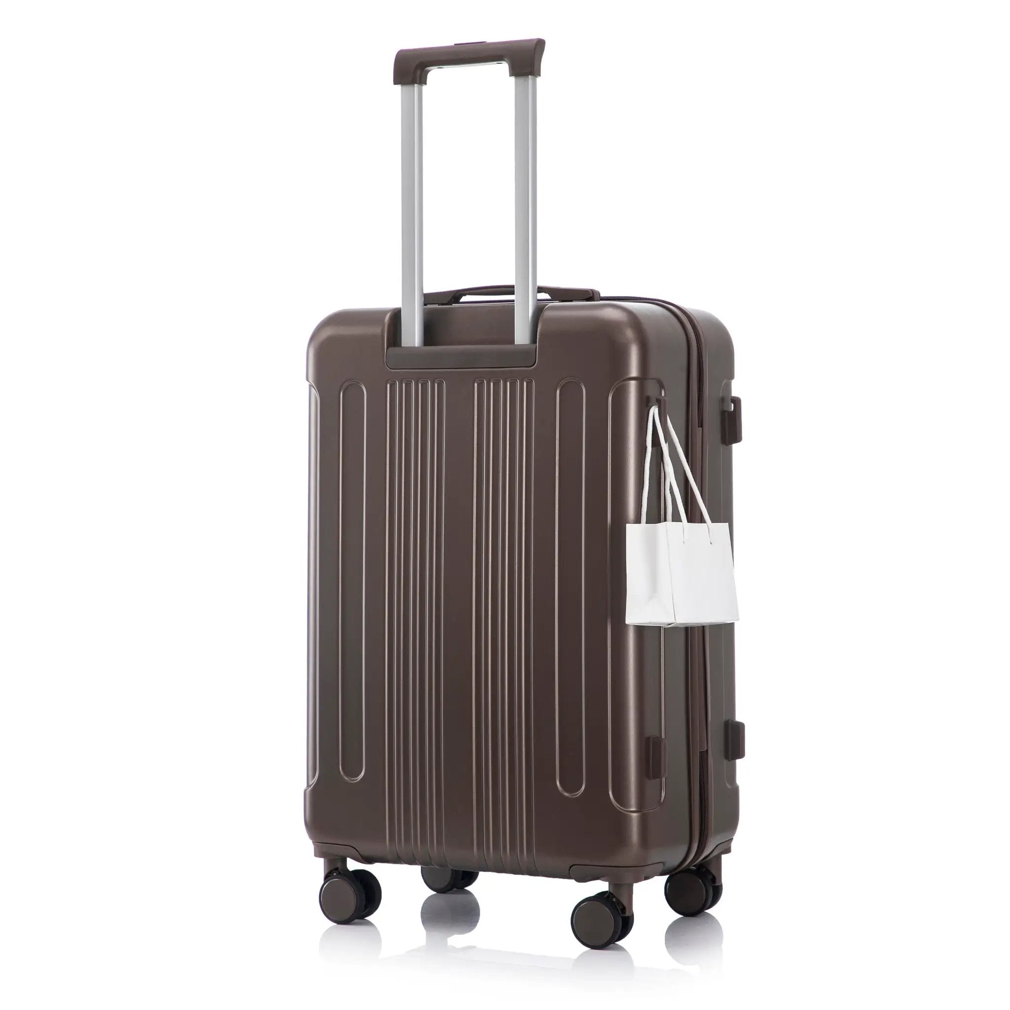 3 Piece ABS Spinner Wheel Luggage Set (Brown) by HouseOfZazla
