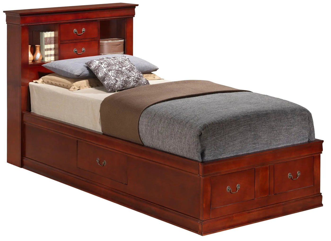 Traditional Style Bookcase Storage Bed by HouseOfZazla