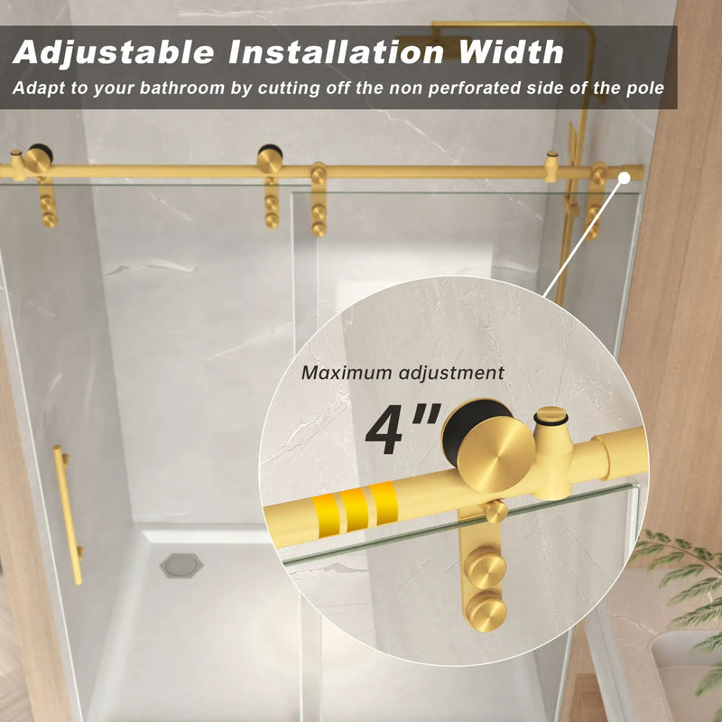 56-60" x 76" Frameless Sliding Shower Door by HouseOfZazla