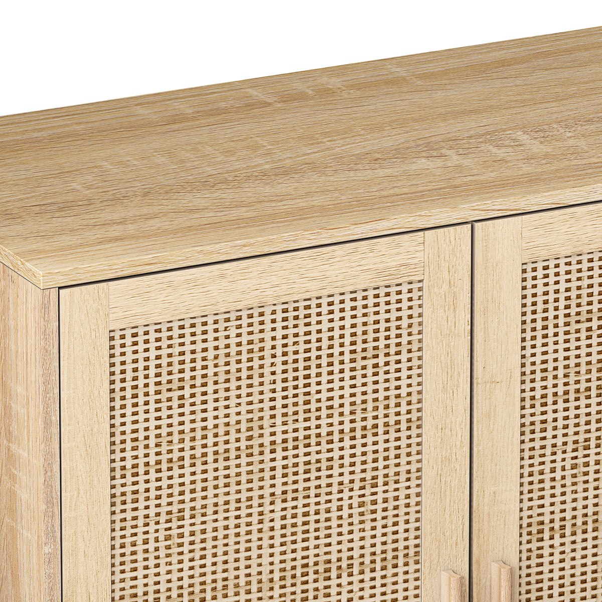 Elegant and Functional 4-Door Rattan Decorative Storage Cabinet, photo 7 of 10