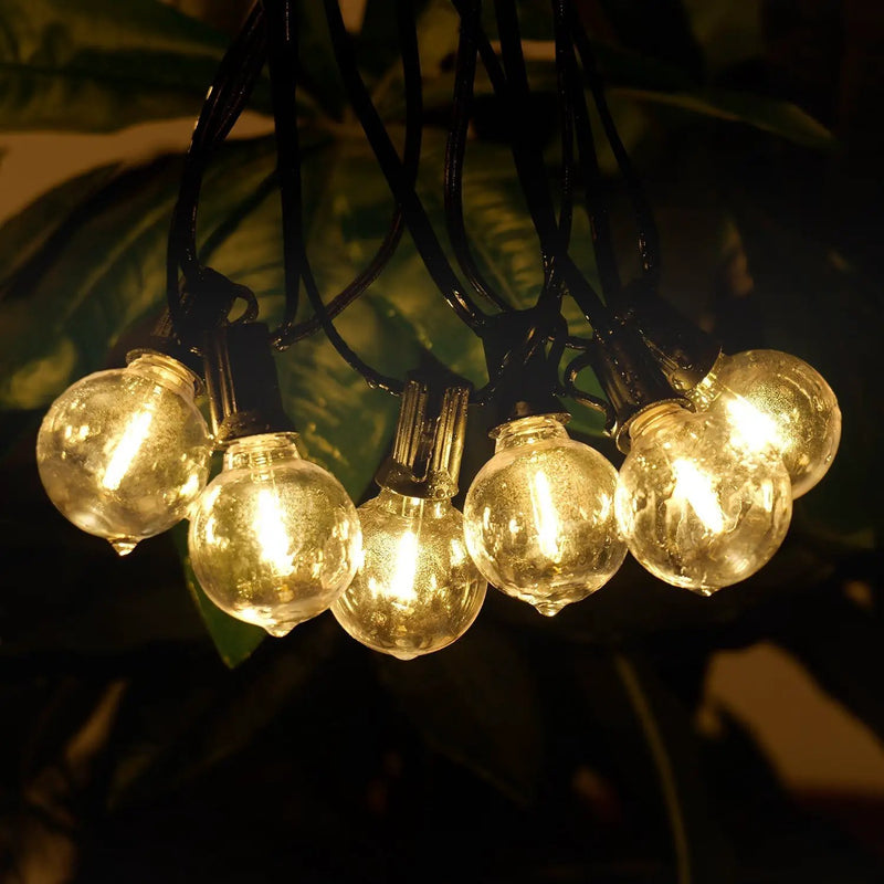 98FT LED Outdoor String Lights with 50 Shatterproof Bulbs by HouseOfZazla