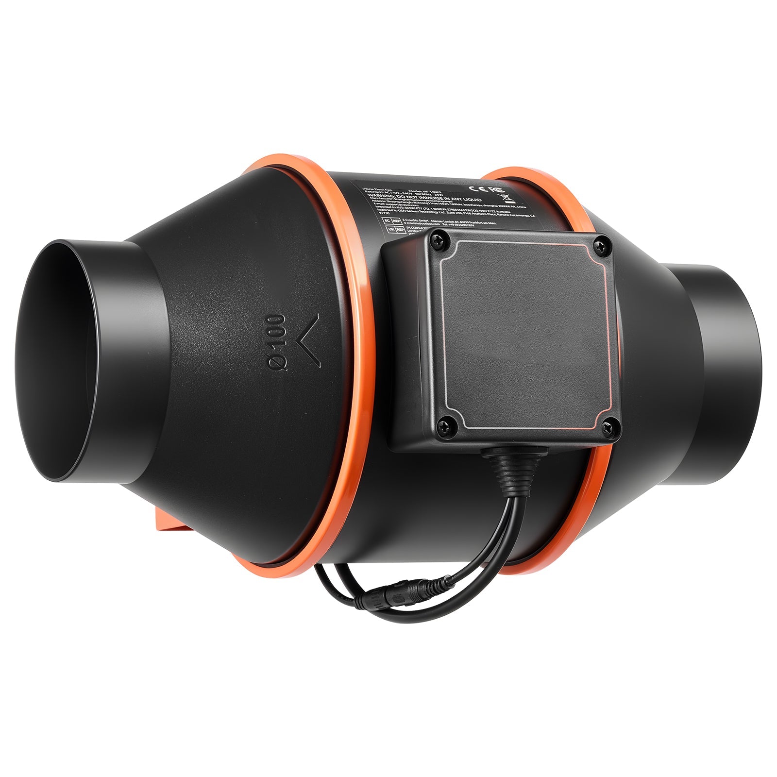 Inline Duct Fan with 10-Speed PWM Controller and App Control by HouseOfZazla