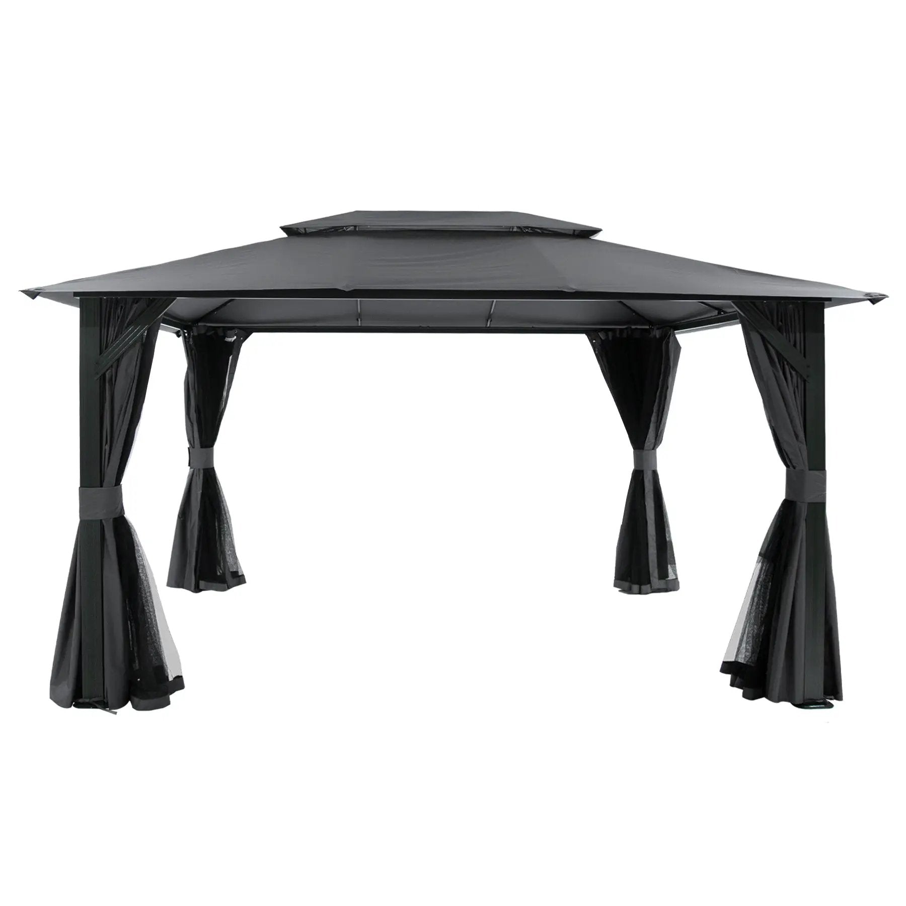 10'x13' Outdoor Gazebo with Double Roof and Mosquito Netting by HouseOfZazla