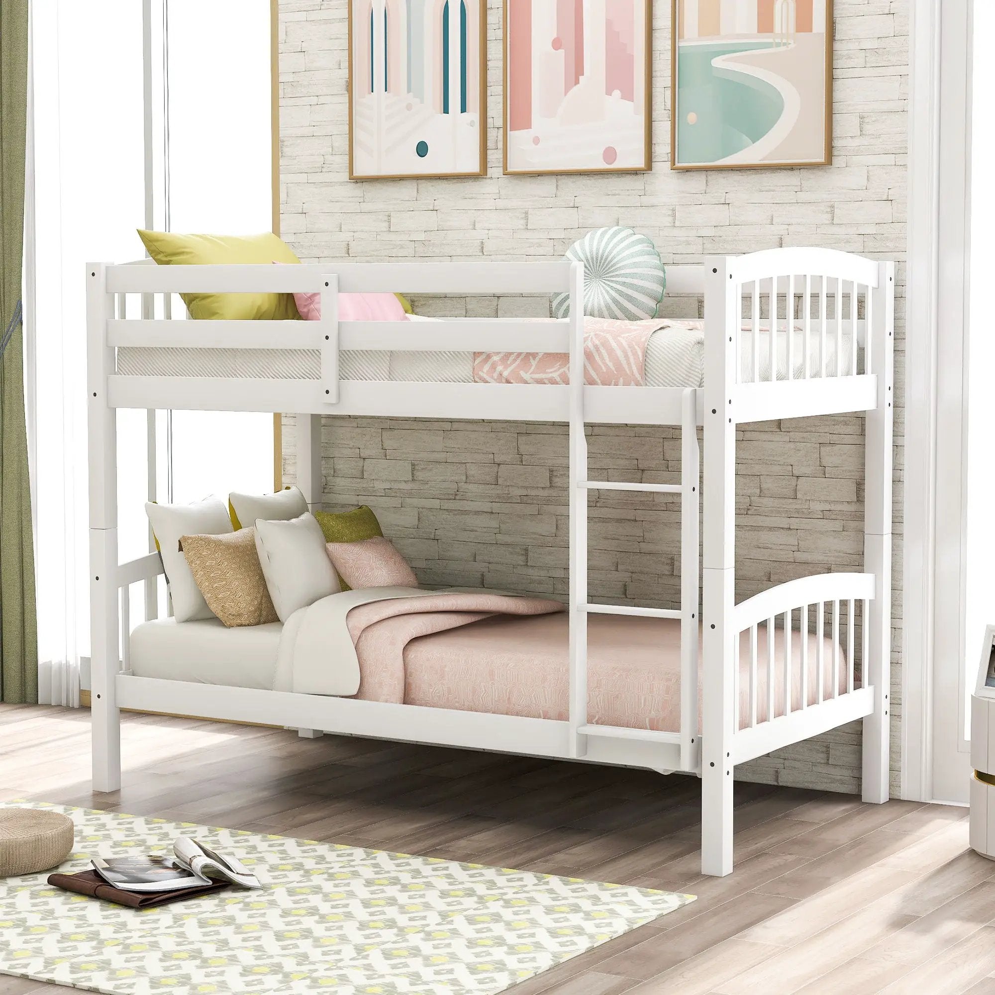 Solid Construction Bunk Bed With Ladder by Unique Piece Furniture
