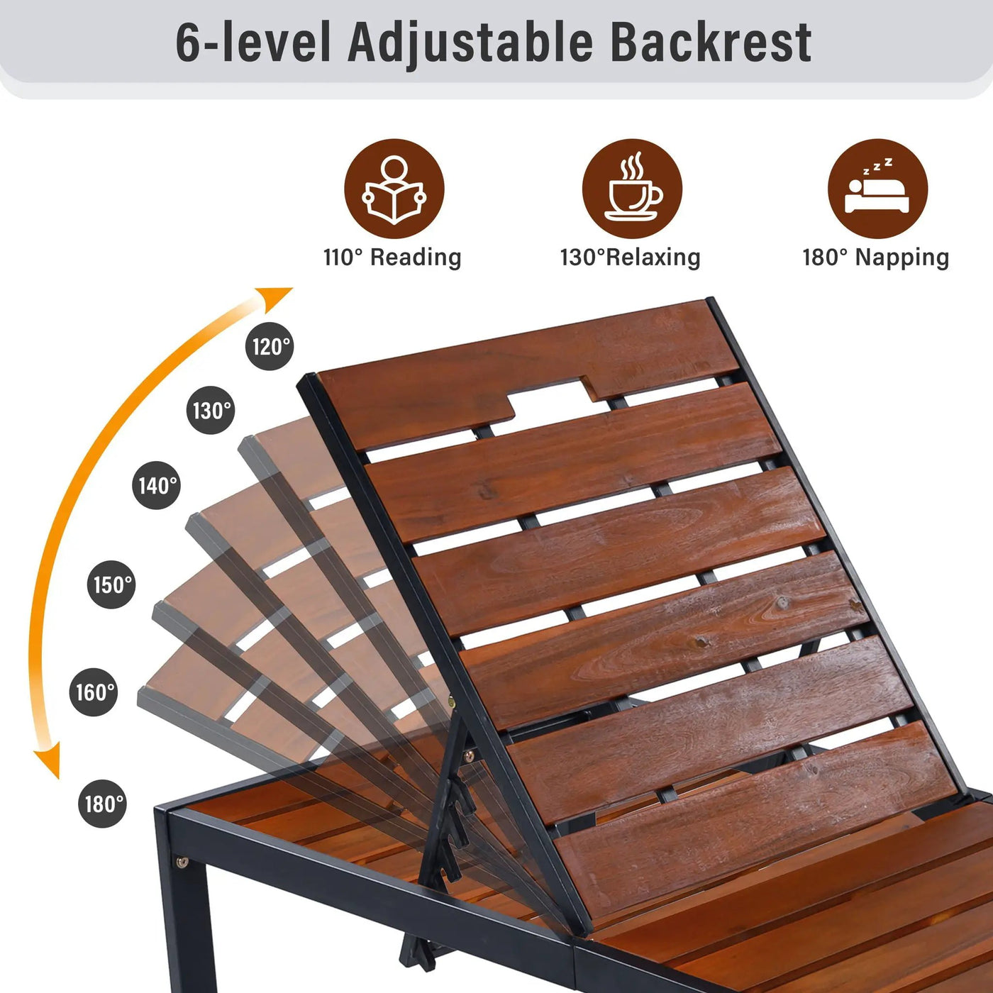 Outdoor Chaise With Adjustable Backrest by HouseOfZazla