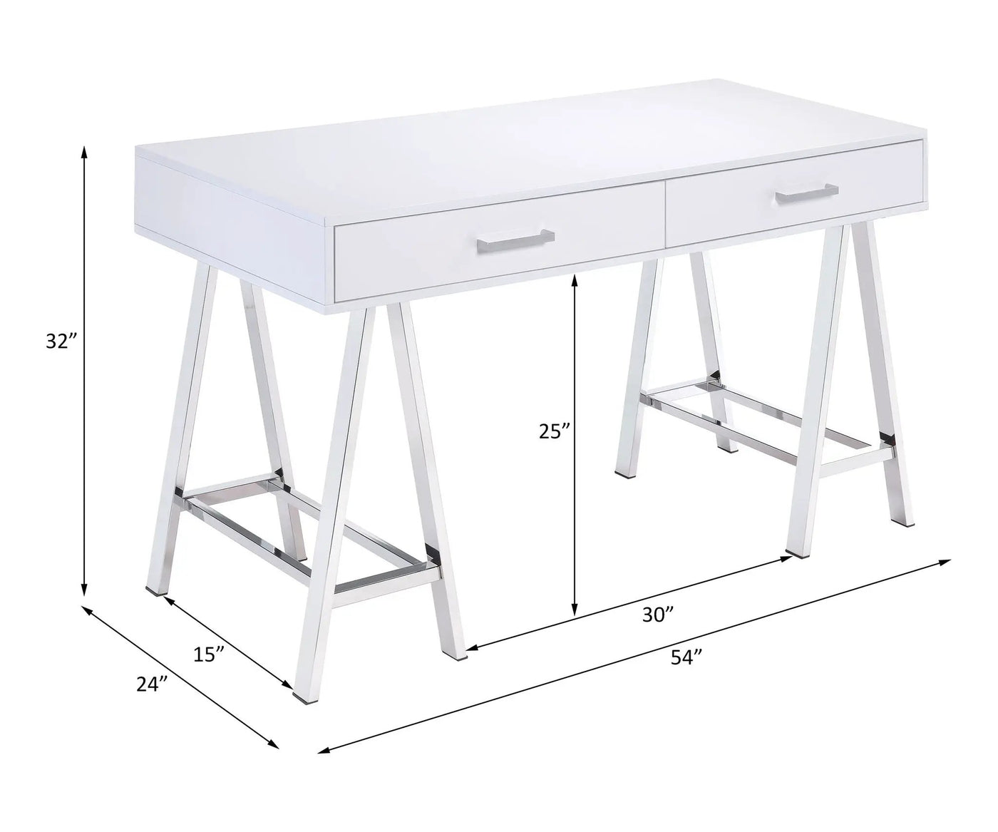 Coleen - High Gloss Writing Desk With USB by HouseOfZazla