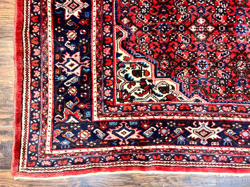 Large Persian Tribal Rug 11x17, Palace Sized Wool Handmade Vintage Carpet, Oversized Hand Knotted Rug, Red, Hamadan Dargazin Rug by Jewel Rugs