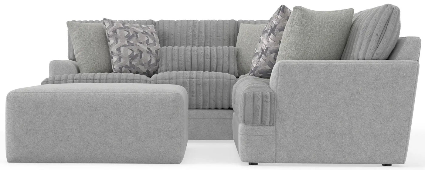 Titan - Sectional With Comfort Coil Seating, Cocktail Ottoman And Accent Pillows Included by Unique Piece Furniture