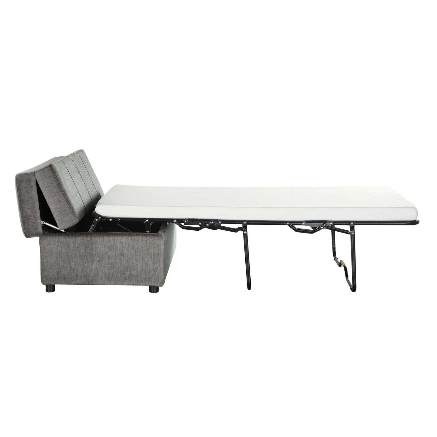 Twin Size Folding Ottoman Sleeper Bed With Mattress Convertible Guest Bed by HouseOfZazla