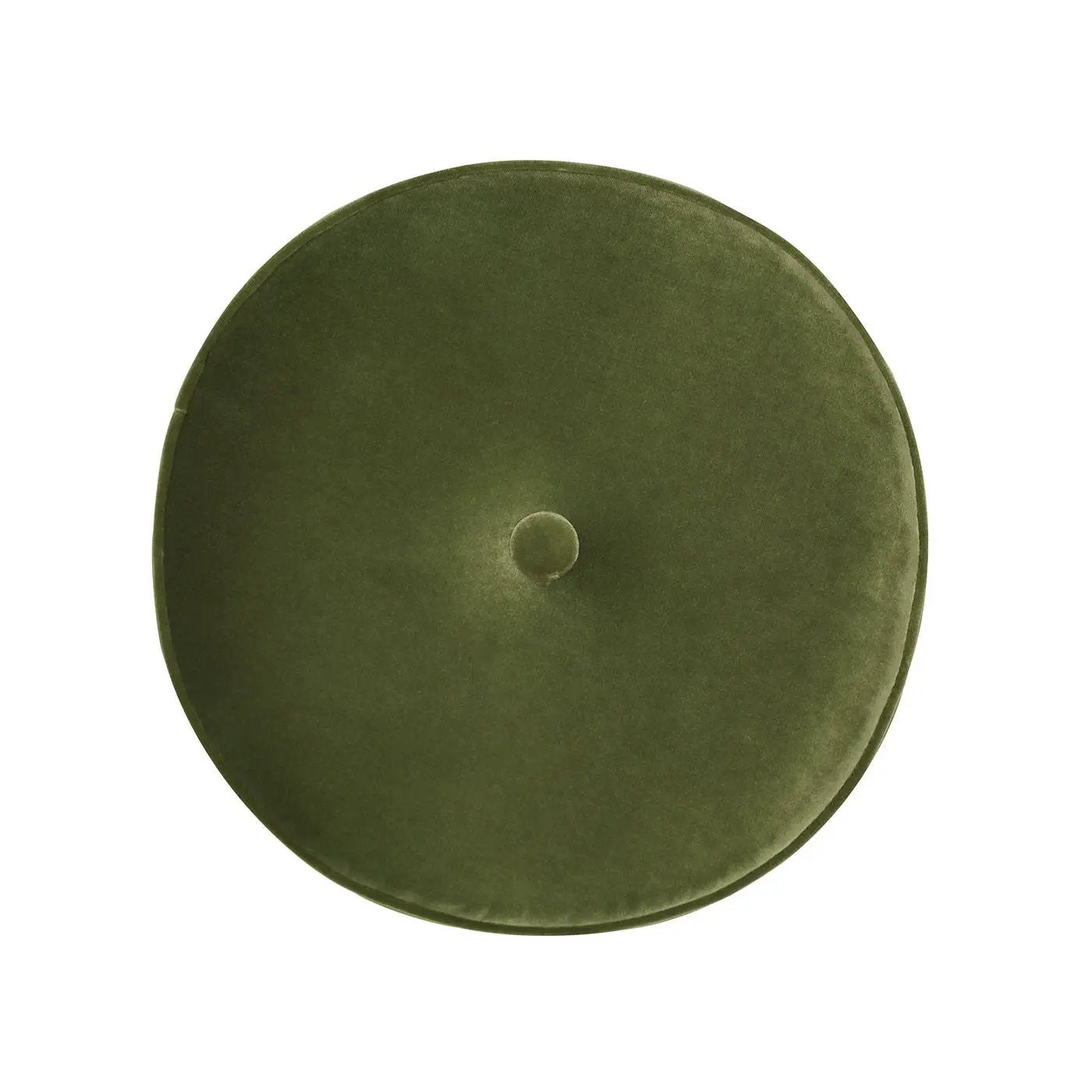 Riley - Round Footstool Ottoman - Olive Green by HouseOfZazla