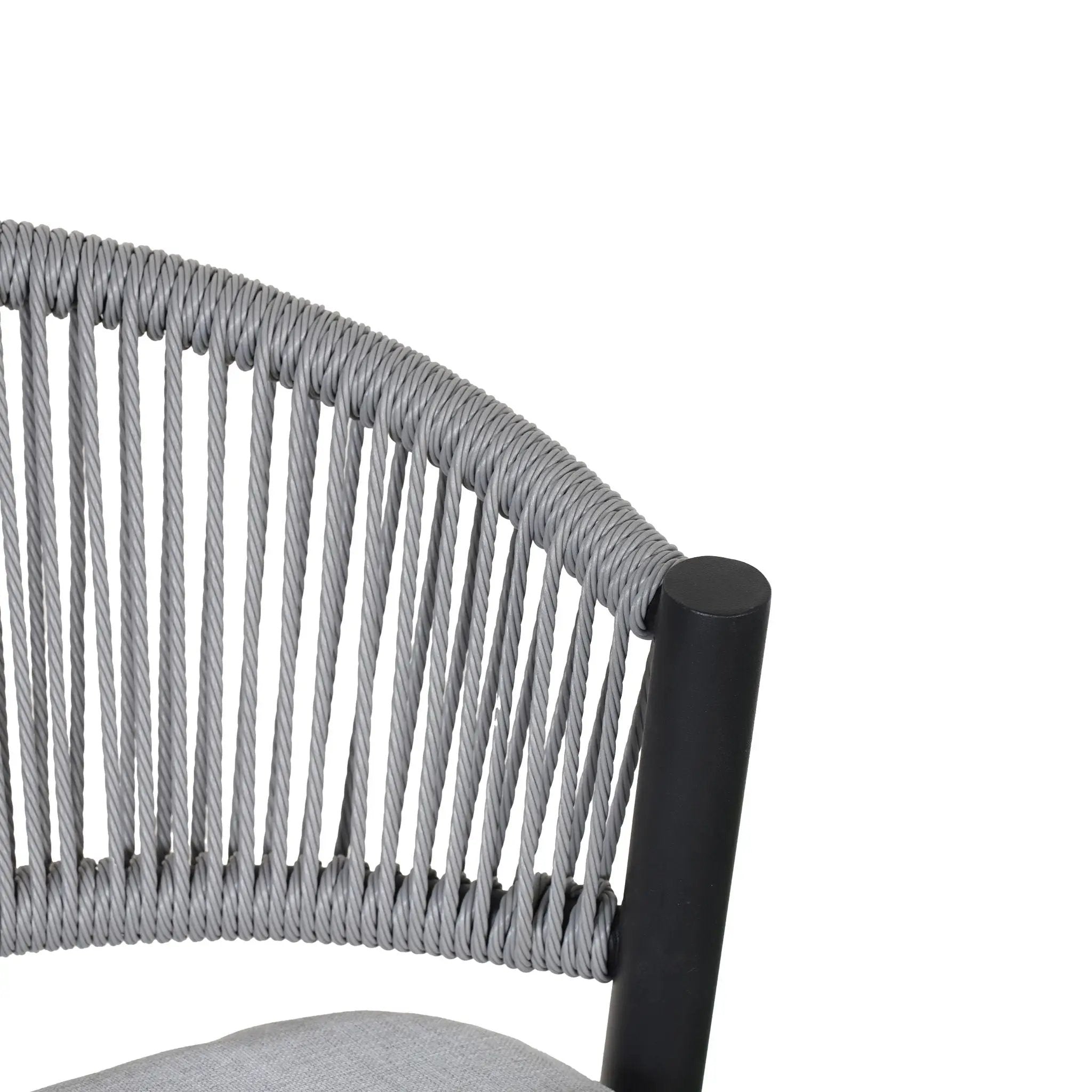 Outdoor Bar Height Metal Frame Counter Stools with Scallop-Shaped Backrest & Water-Resistant Cushions by HouseOfZazla