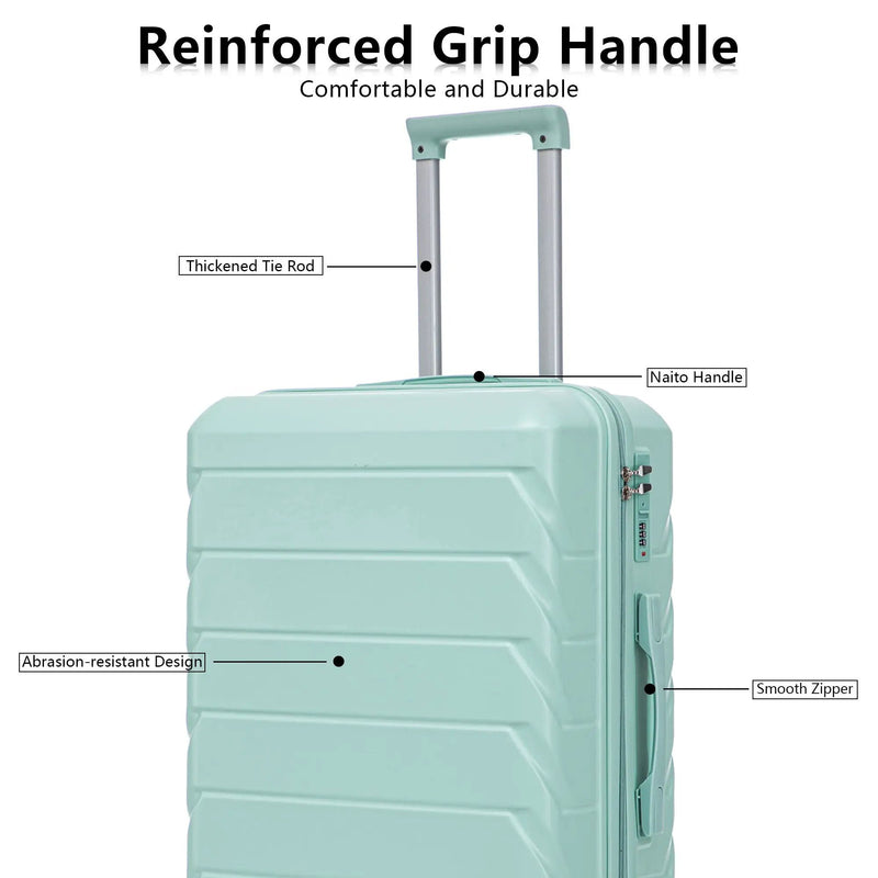 3 Pieces Set 20" / 24" / 28" Spinner Wheel Luggage With Combination Lock by HouseOfZazla