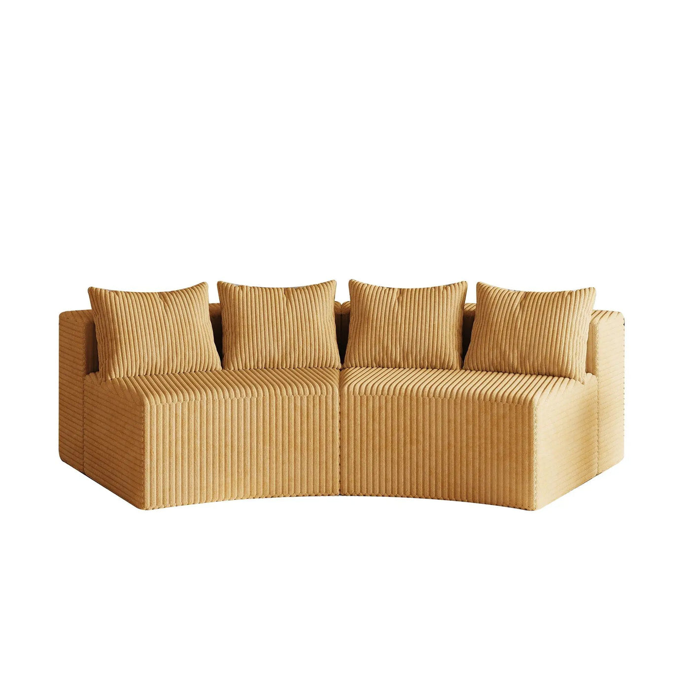 Curved Sectional Sofa With 4 Pillows, Modular Semi Circular Design by HouseOfZazla