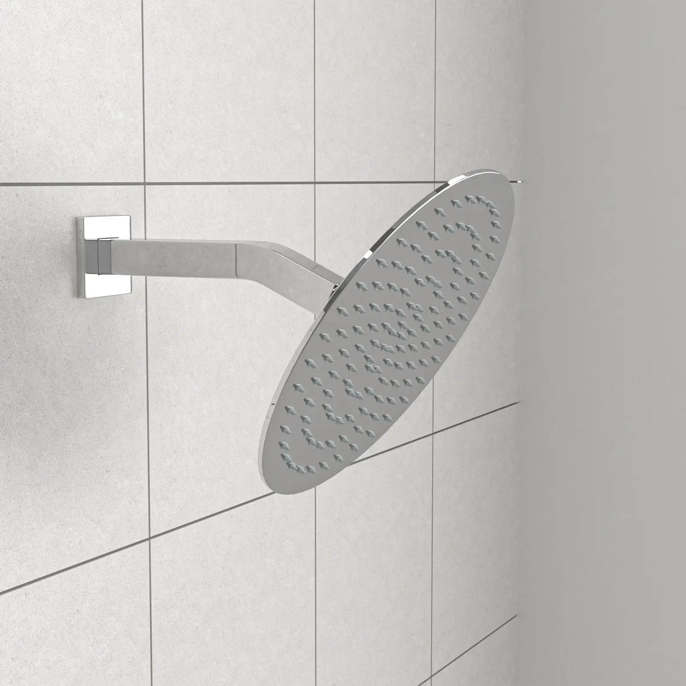 Elegant 6" Shower Arm With Flange, Stainless Steel Construction For Rain Shower Heads by HouseOfZazla