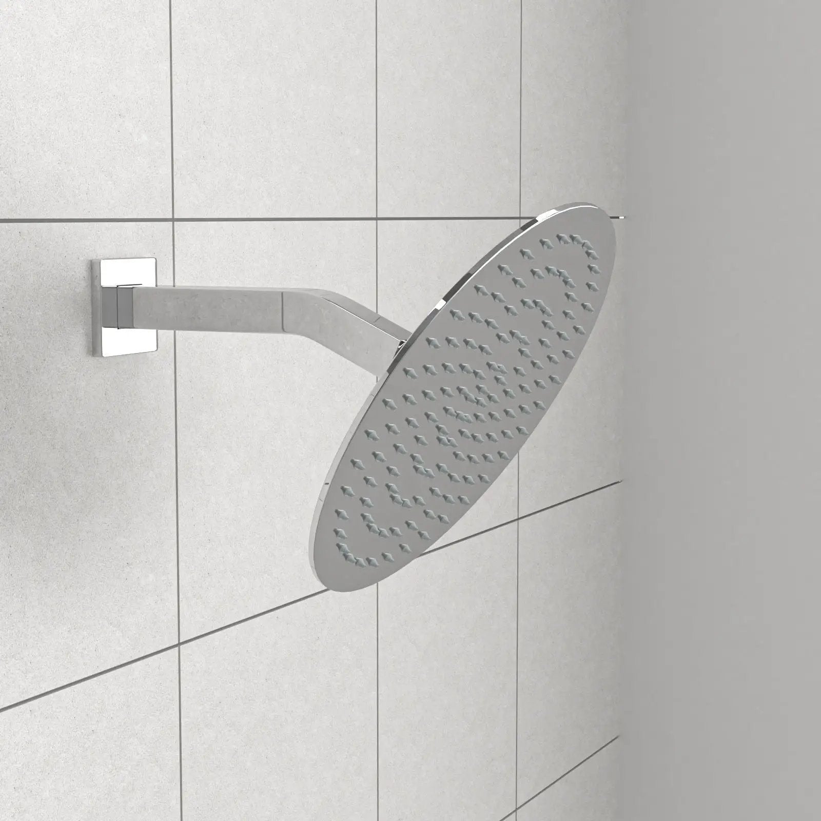 Elegant 6" Shower Arm With Flange, Stainless Steel Construction For Rain Shower Heads by HouseOfZazla