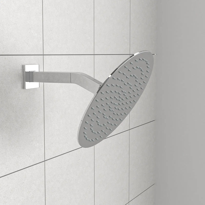 Elegant 6" Shower Arm With Flange, Stainless Steel Construction For Rain Shower Heads by HouseOfZazla