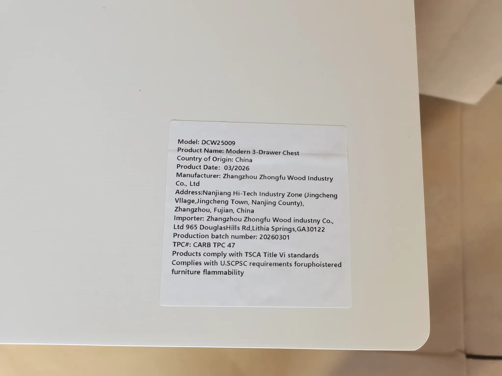 Modern 3 Drawer Dresser Chest by HouseOfZazla