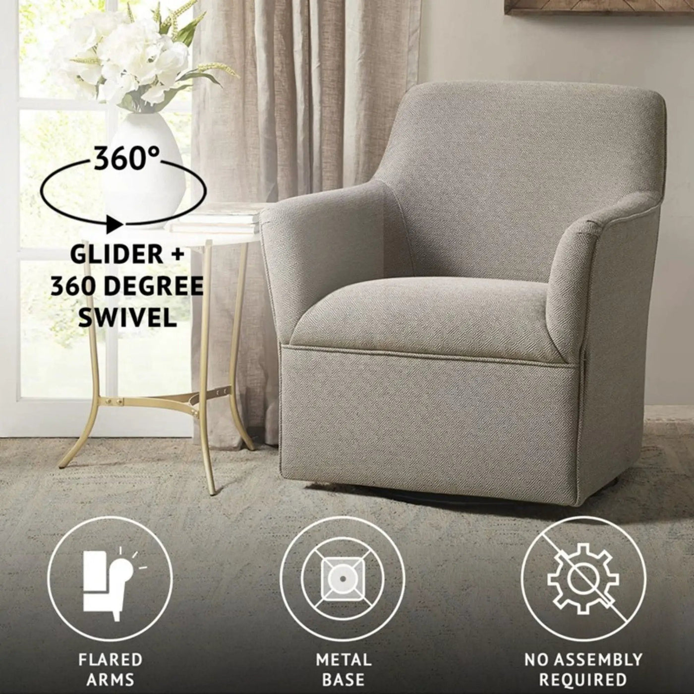 Augustine - Swivel Glider Chair by HouseOfZazla