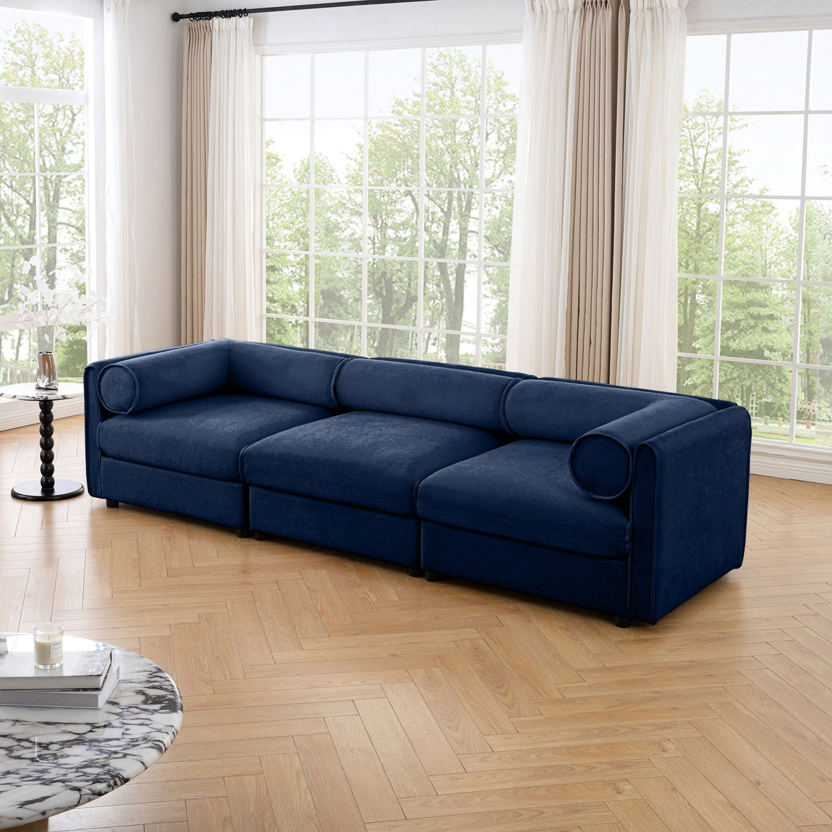 Stylish Sofa With Storage Seat And Cylindrical Backrest, photo 32 of 40